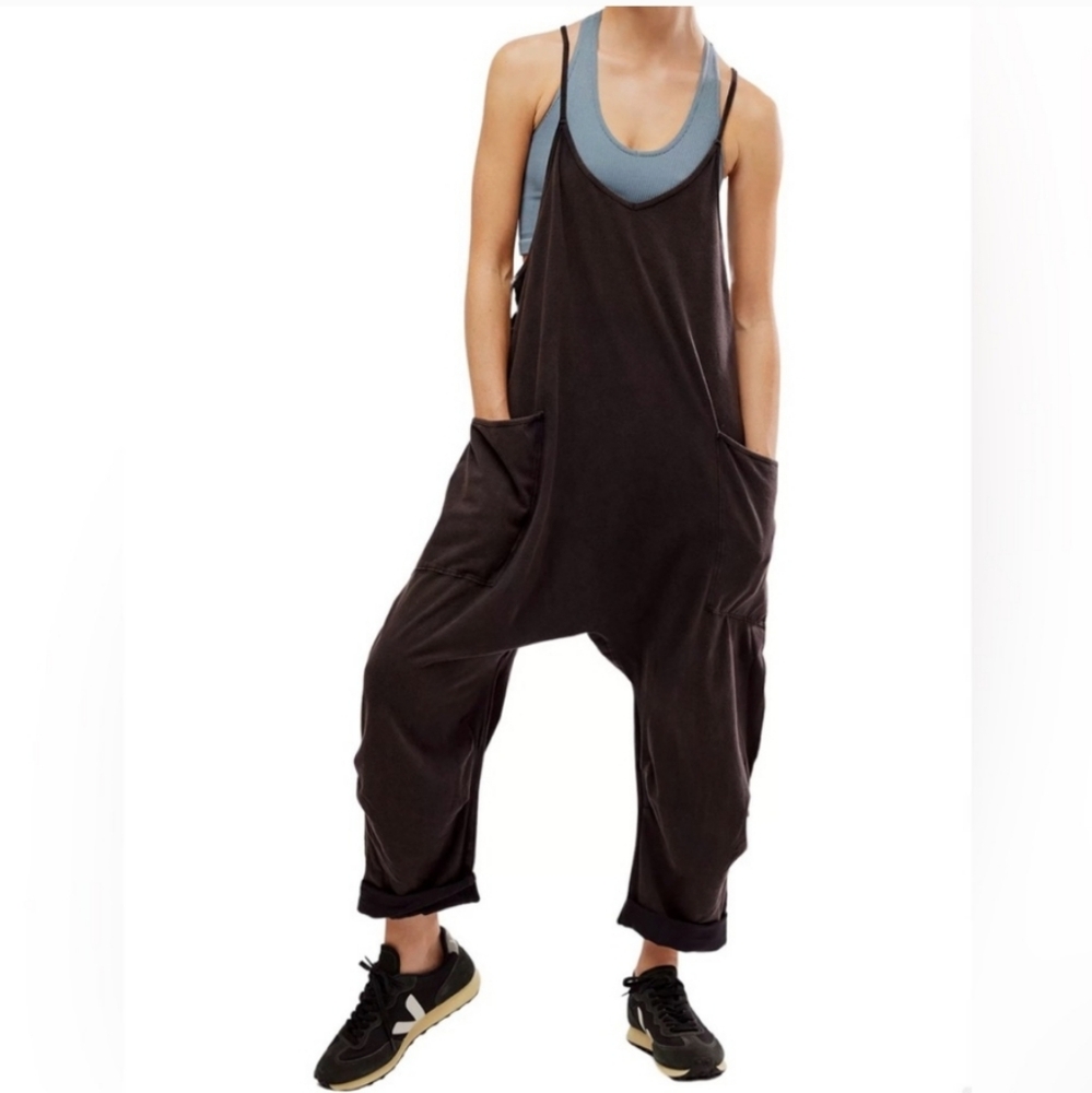Free People Movement Hot Shot Onsie in washed black